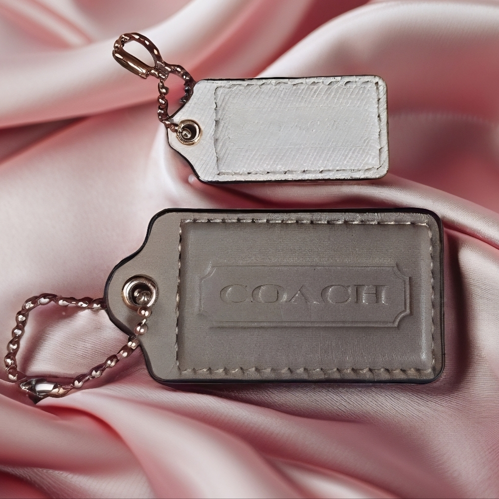 Set Of 2 Coach, 3" Gray and Small White, Hangtags.